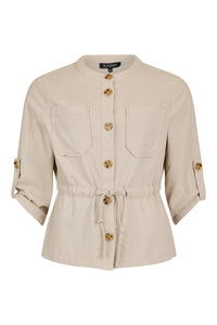 SUNDAY Short Sleeve Jacket - Stone