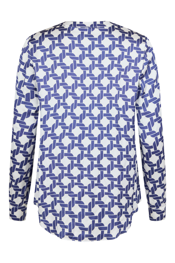 ROBELL R.O.B Long Sleeve Print Top - Navy Print