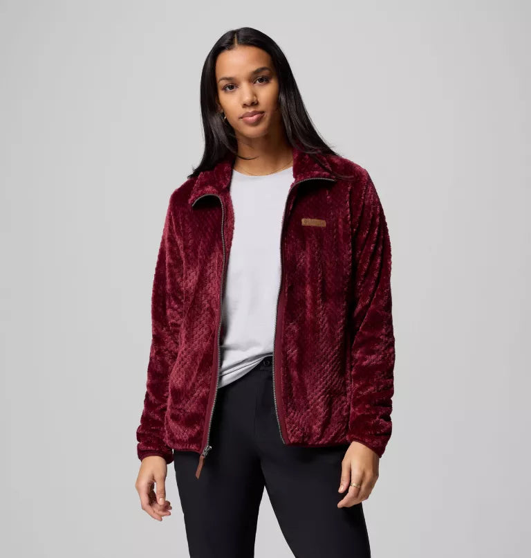 COLUMBIA Women's Fire Side II Sherpa Fleece - Wine