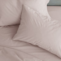 CATHERINE LANSFIELD Housewife Easy Iron Percale Standard Pillowcase Pair - Blush