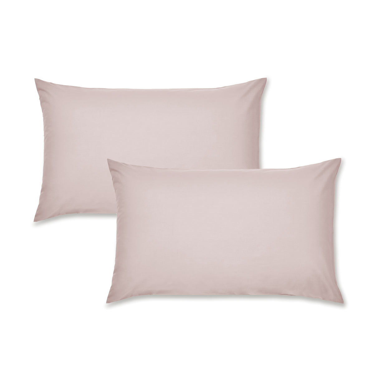 CATHERINE LANSFIELD Housewife Easy Iron Percale Standard Pillowcase Pair - Blush