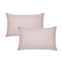 CATHERINE LANSFIELD Housewife Easy Iron Percale Standard Pillowcase Pair - Blush
