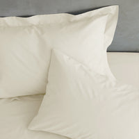 CATHERINE LANSFIELD Housewife Easy Iron Percale Standard Pillowcase Pair - Cream