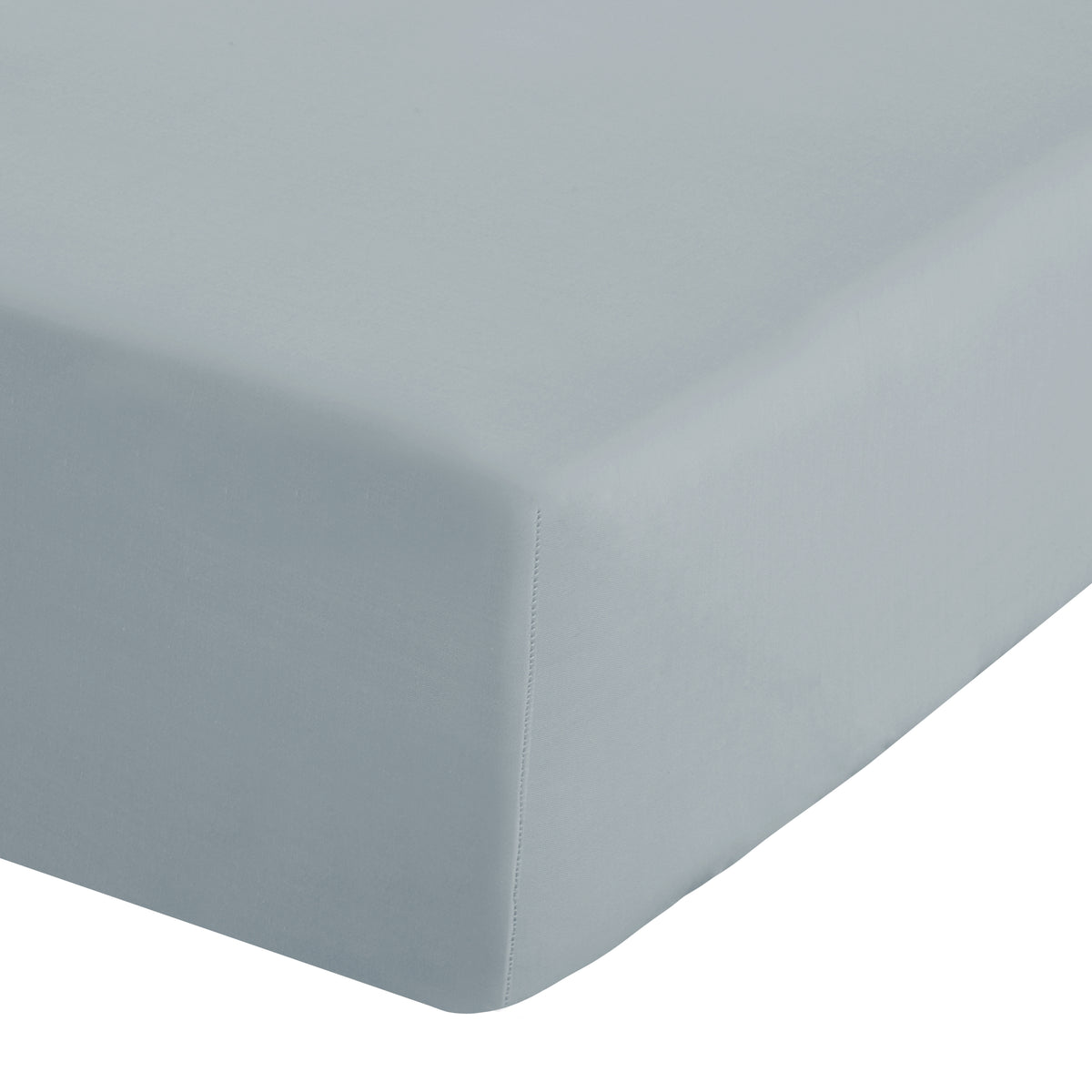 CATHERINE LANSFIELD Easy Iron Percale Single Fitted Sheet - Duck Egg