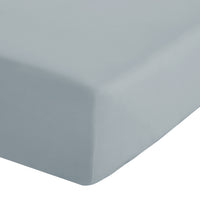 CATHERINE LANSFIELD Easy Iron Percale Single Fitted Sheet - Duck Egg