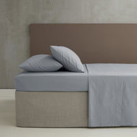 CATHERINE LANSFIELD Housewife Easy Iron Percale Standard Pillowcase Pair - Grey