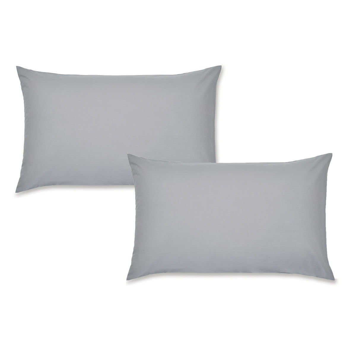 CATHERINE LANSFIELD Housewife Easy Iron Percale Standard Pillowcase Pair - Grey