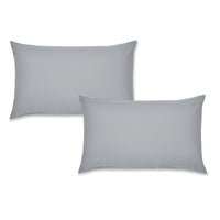 CATHERINE LANSFIELD Housewife Easy Iron Percale Standard Pillowcase Pair - Grey