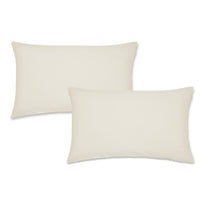 CATHERINE LANSFIELD Housewife Easy Iron Percale Standard Pillowcase Pair - Cream