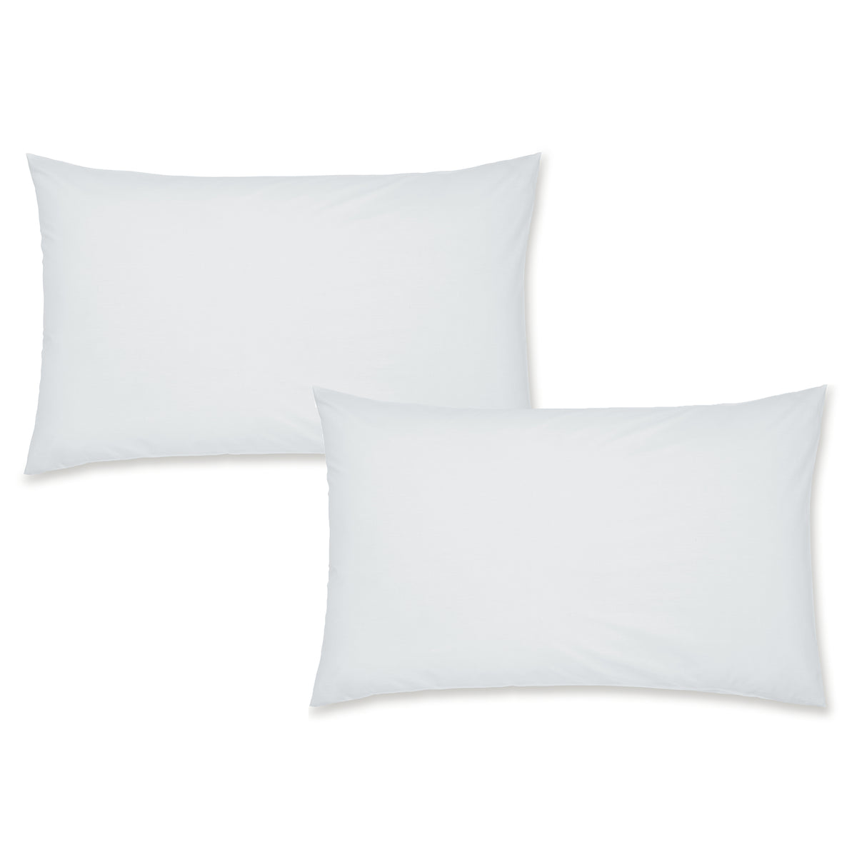 CATHERINE LANSFIELD Housewife Easy Iron Percale Standard Pillowcase Pair - White