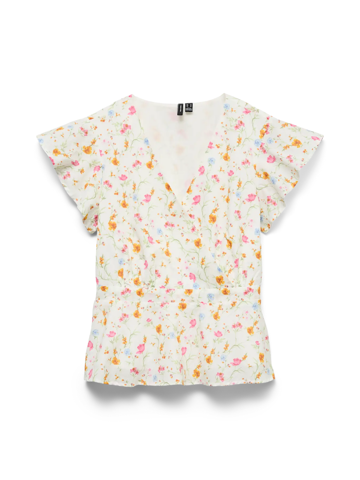 VERO MODA Siv Ruffle Sleeve Top - Print