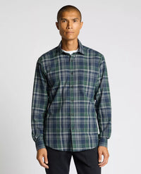 REMUS UOMO Tapered Long Sleeve Casual Shirt - Navy