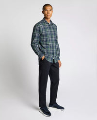 REMUS UOMO Tapered Long Sleeve Casual Shirt - Navy