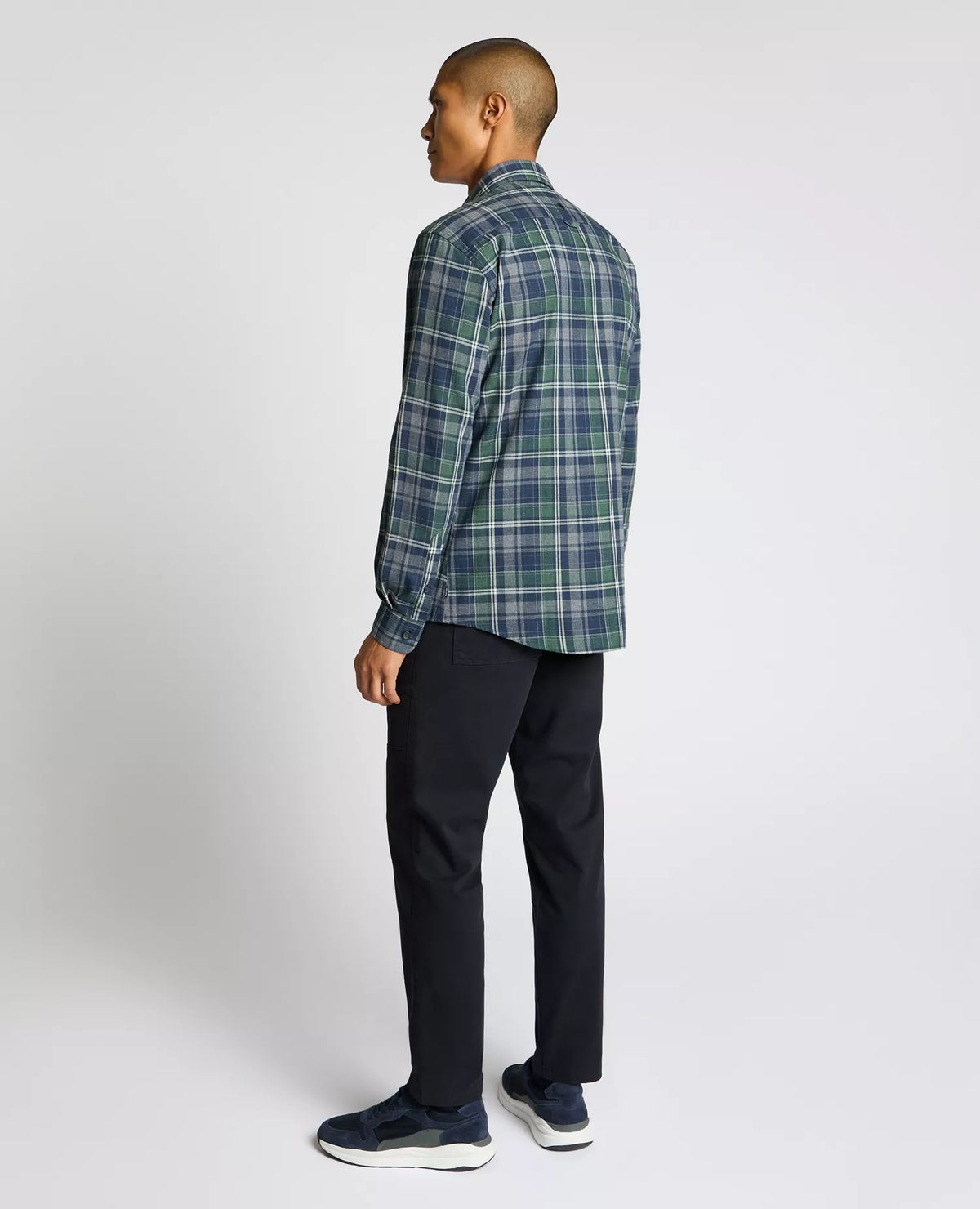 REMUS UOMO Tapered Long Sleeve Casual Shirt - Navy