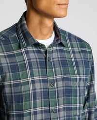 REMUS UOMO Tapered Long Sleeve Casual Shirt - Navy