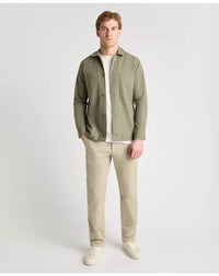 REMUS UOMO Regular Fit Cotton Shacket - Olive