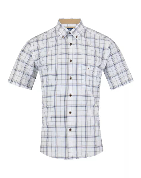 DG'S DRIFTER Casual Short Sleeve Shirt - Sand and White