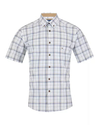 DG'S DRIFTER Casual Short Sleeve Shirt - Sand and White
