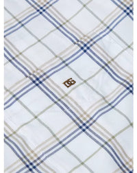 DG'S DRIFTER Casual Short Sleeve Shirt - Sand and White