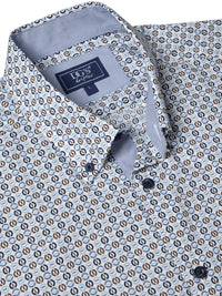 DG'S DRIFTER Casual Long Sleeve Shirt - Blue/White