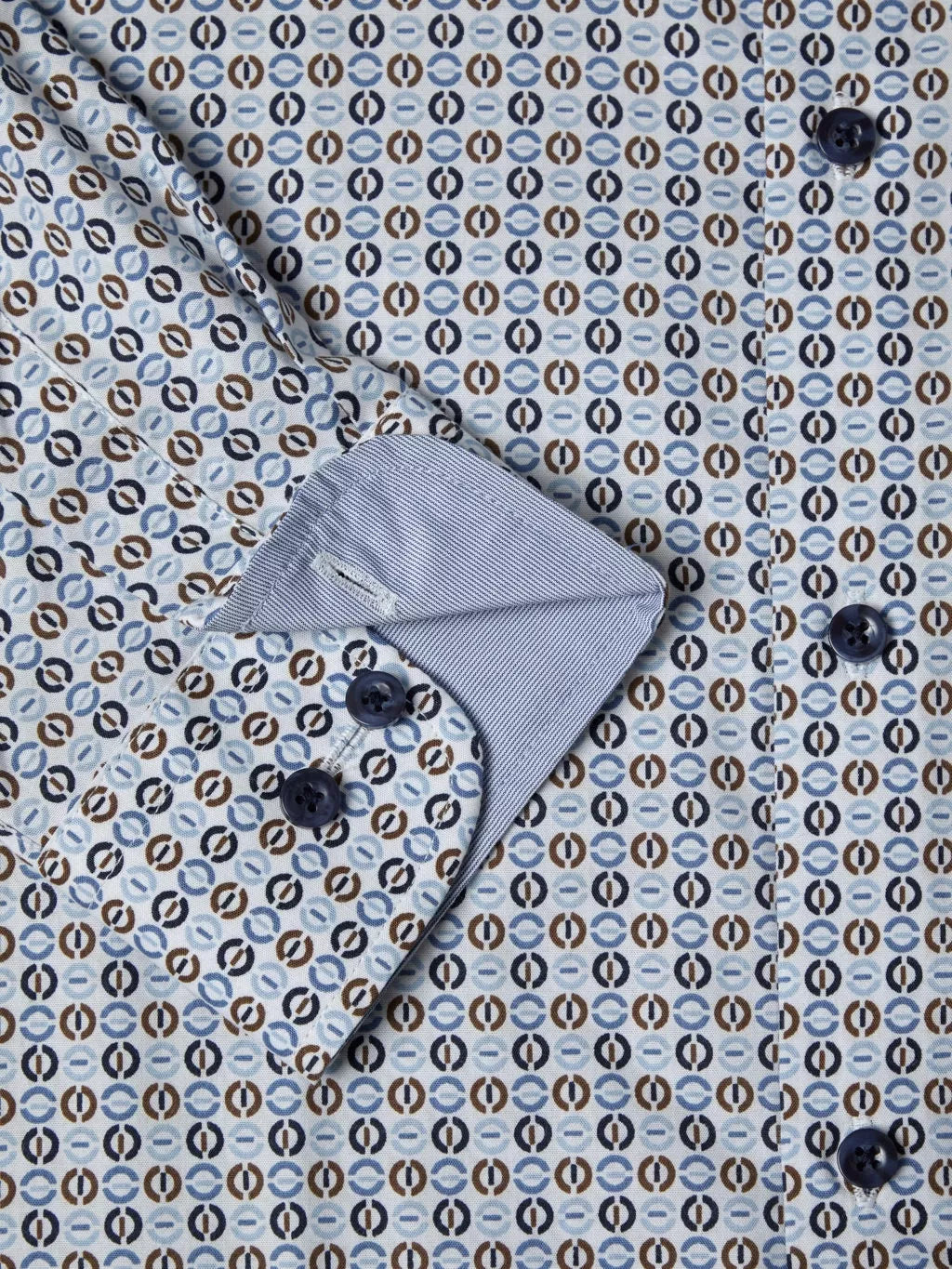 DG'S DRIFTER Casual Long Sleeve Shirt - Blue/White