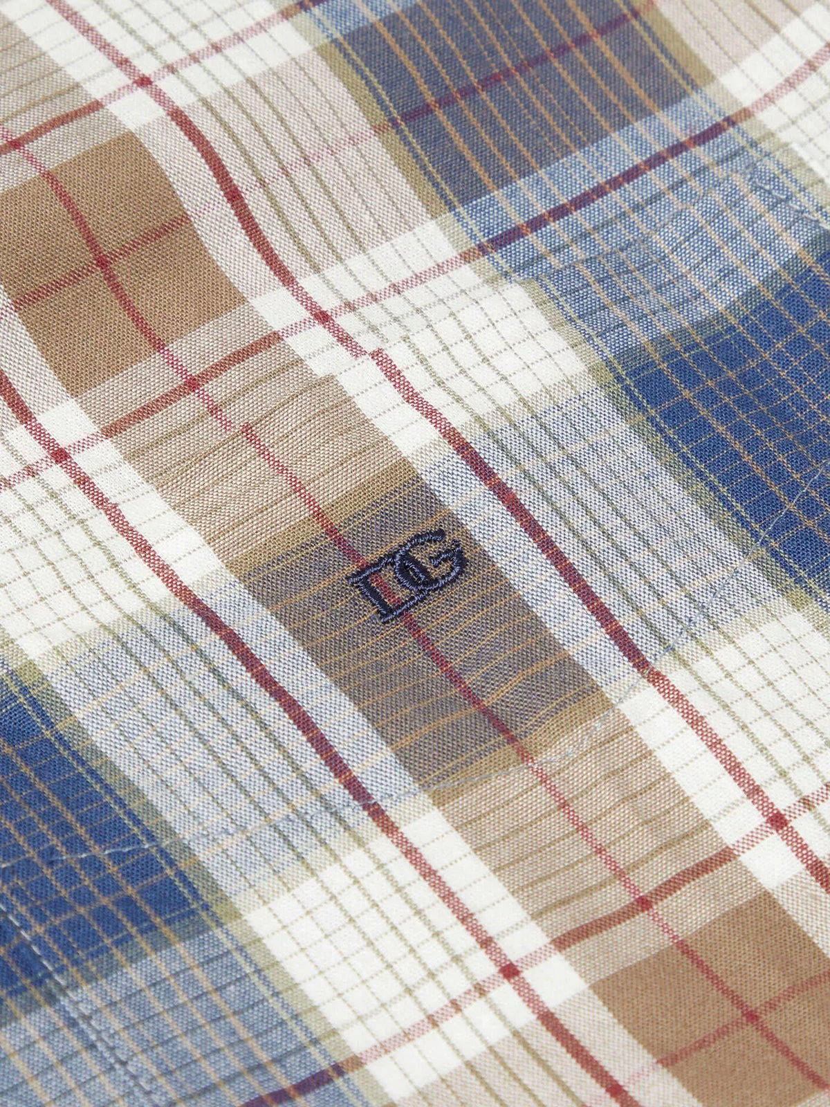 DG'S DRIFTER Casual Long Sleeve Shirt - Beige/Blue