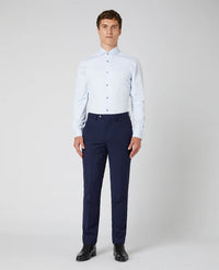 REMUS UOMO Tapered Fit Cotton Stretch Shirt - Light Blue