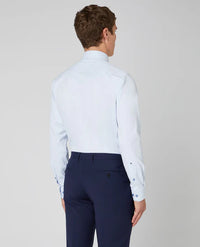 REMUS UOMO Tapered Fit Cotton Stretch Shirt - Light Blue