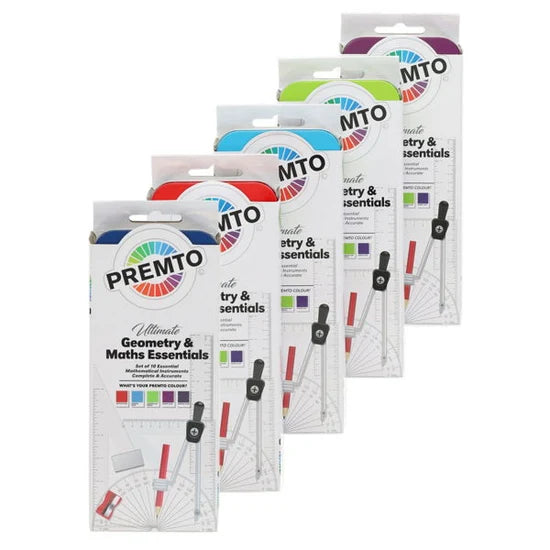 PREMIER STATIONERY Premto 9pc Geometry and Maths Set