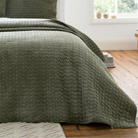 BIANCA Attica Velvet Bedspread 240x260cm - Green