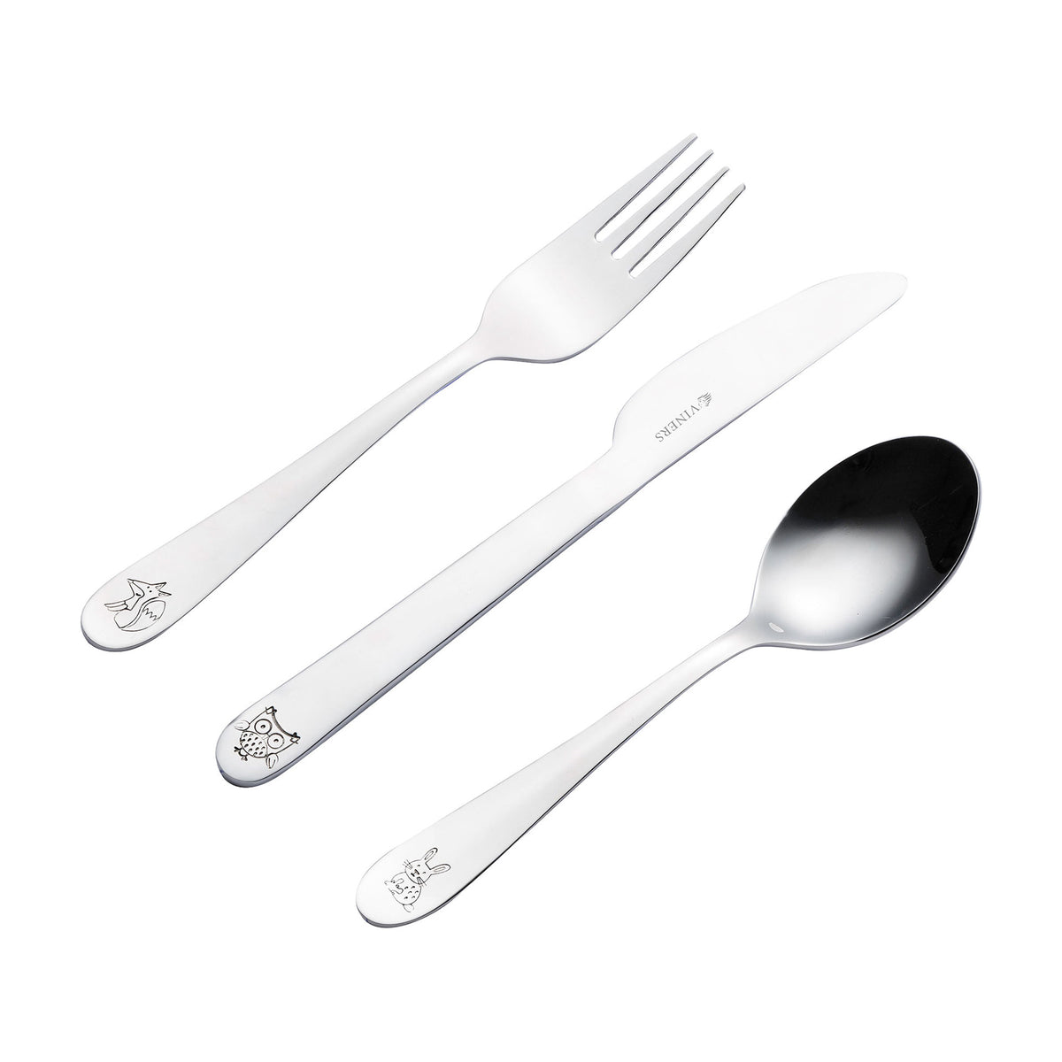 VINERS Woodland 3pc Kids Cutlery Set