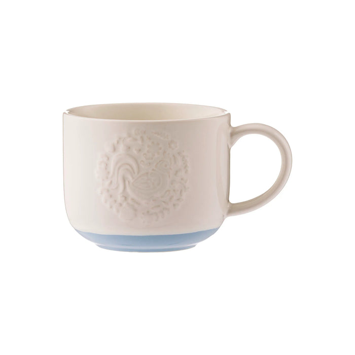 MASON CASH Folk Farmyard Cockerel Mug 400ml - Blue