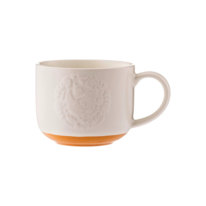 MASON CASH Folk Farmyard Hen Mug 400ml - Orange