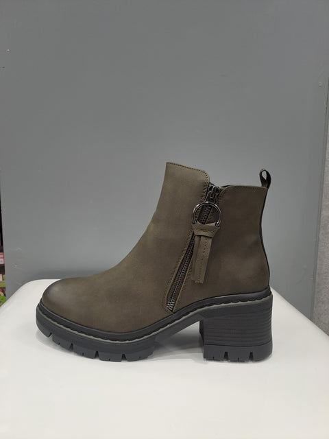 REDZ : Chunky Ankle Boot - Olive