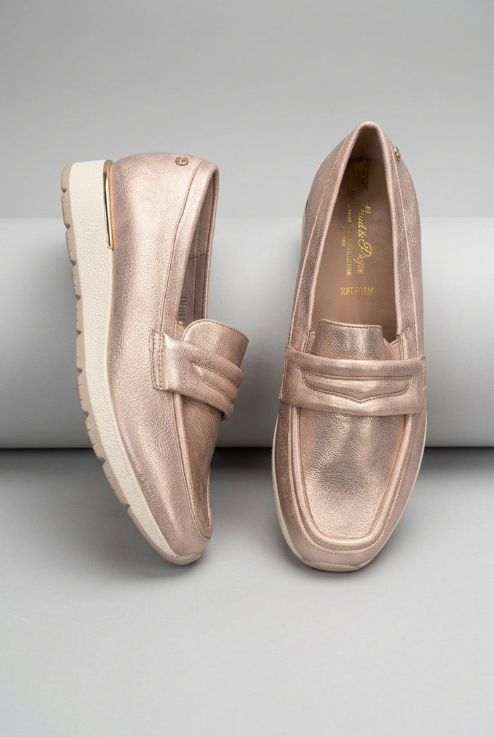 LLOYD & PRYCE Women's Belisle Shimmer Loafer - Pink