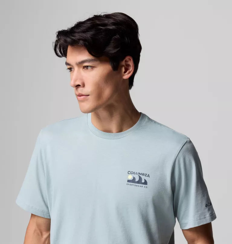 COLUMBIA Men's Explorers Canyon Back Graphic T-Shirt - Blue