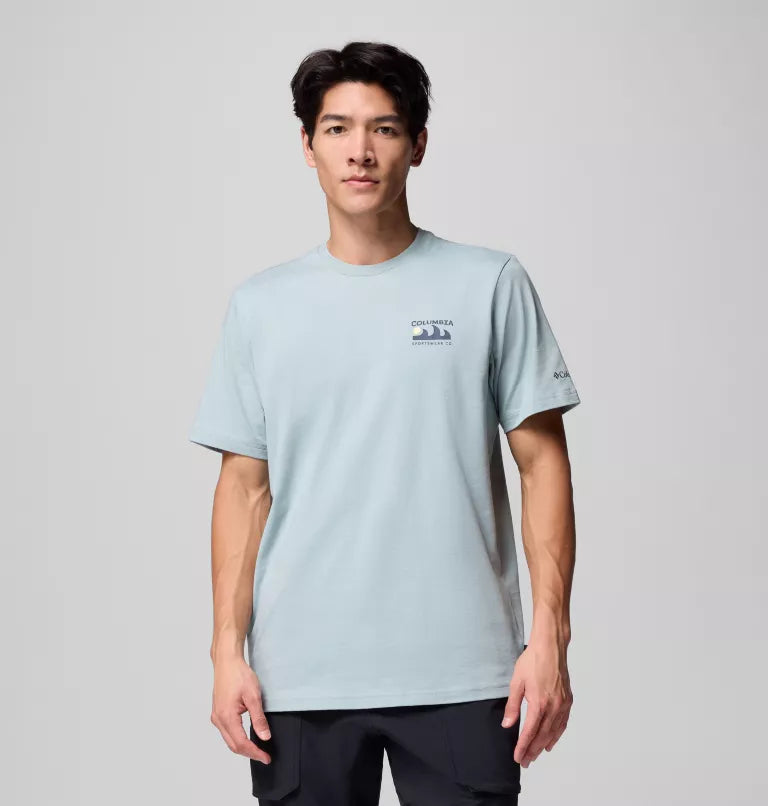 COLUMBIA Men's Explorers Canyon Back Graphic T-Shirt - Blue