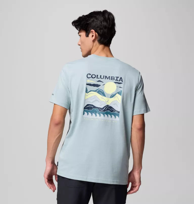 COLUMBIA Men's Explorers Canyon Back Graphic T-Shirt - Blue