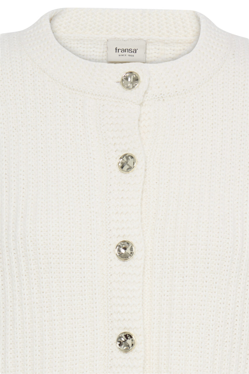 FRANSA Chavelly Button-Up Cardigan - Off White