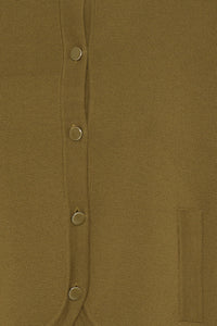 FRANSA Ita Button Up Cardigan - Olive Green