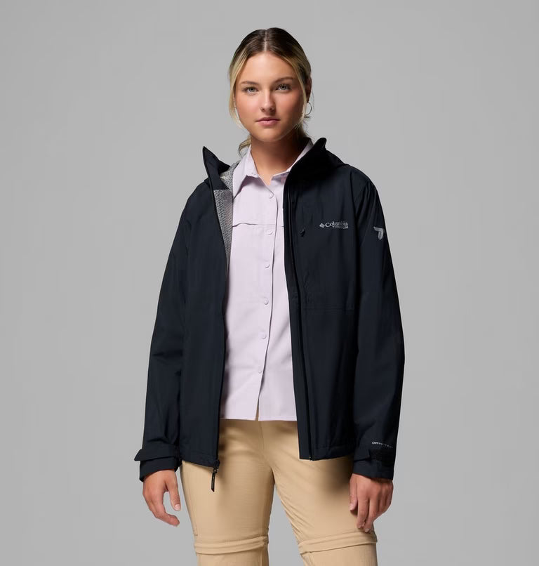 COLUMBIA Women's Ampli-Dry II Waterproof Hiking Shell Jacket - Black