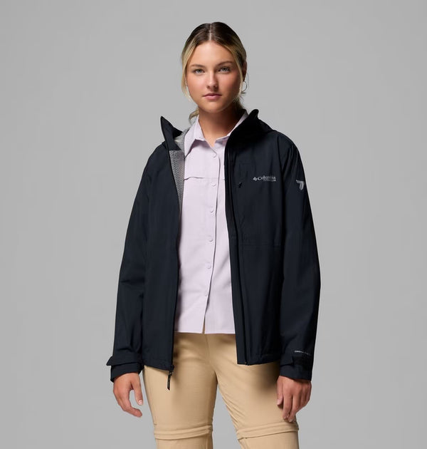 COLUMBIA Women's Ampli-Dry II Waterproof Hiking Shell Jacket - Black