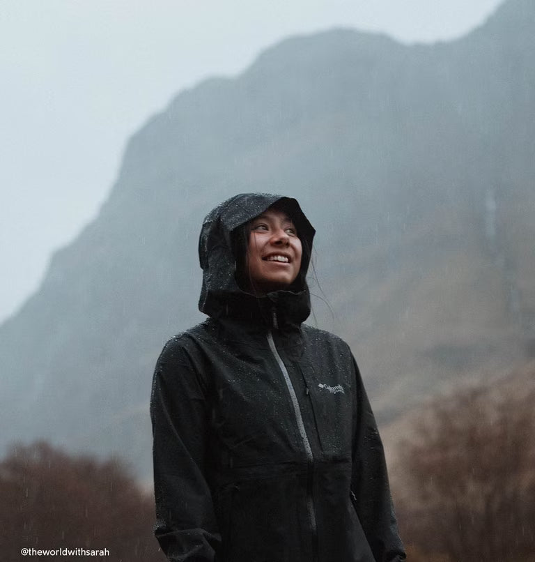 COLUMBIA Women's Ampli-Dry II Waterproof Hiking Shell Jacket - Black