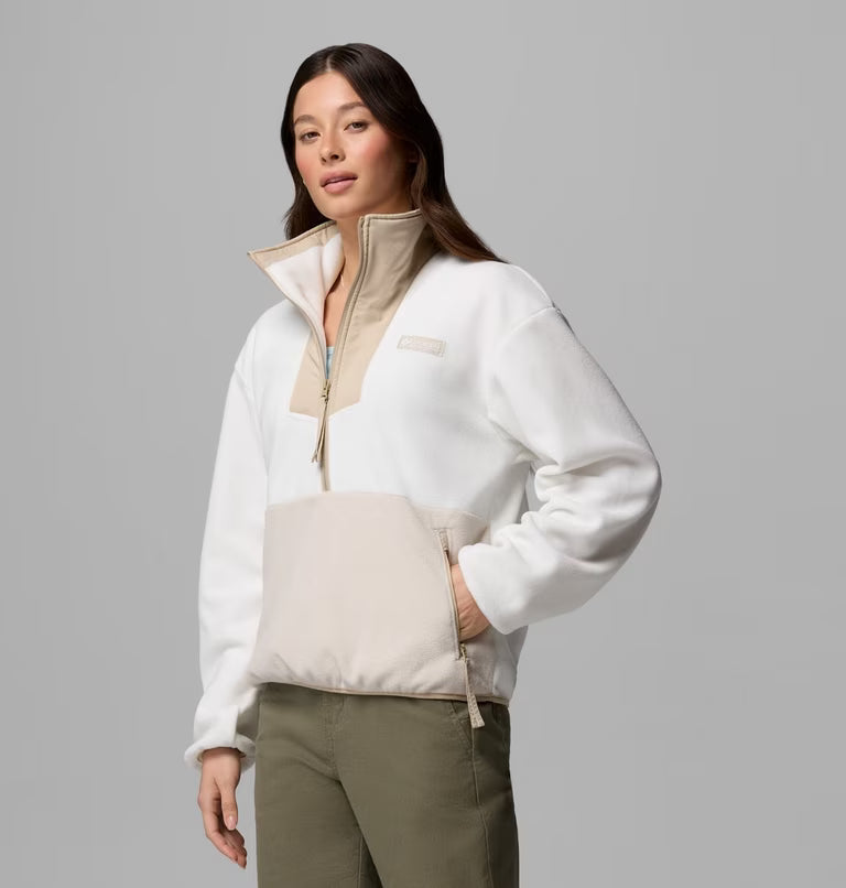 COLUMBIA Women's Sequoia Grove Half Zip Fleece -Stone