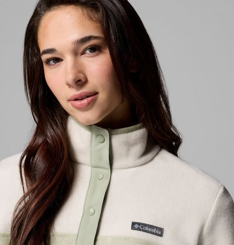 COLUMBIA Women's Benton Springs Half Snap Pullover - Sage/Stone