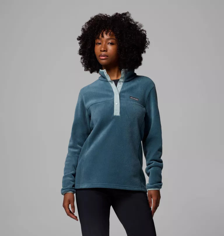 COLUMBIA Women's Benton Springs Half Snap Pullover - Blue