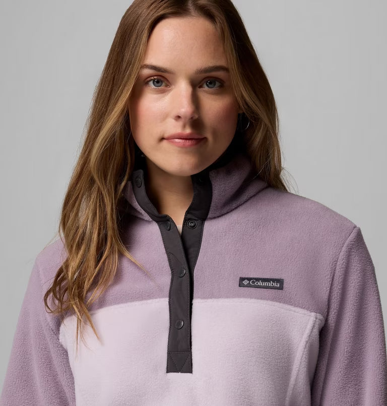 COLUMBIA Women's Benton Springs Half Snap Pullover - Lavendar