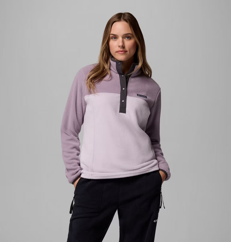 COLUMBIA Women's Benton Springs Half Snap Pullover - Lavendar