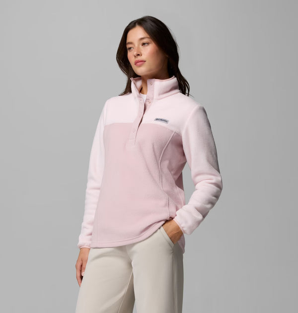 COLUMBIA Women's Benton Springs Half Snap Pullover - Pink