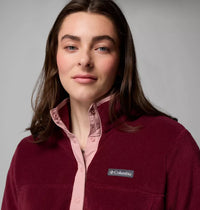 COLUMBIA Women's Benton Springs Half Snap Pullover - Wine